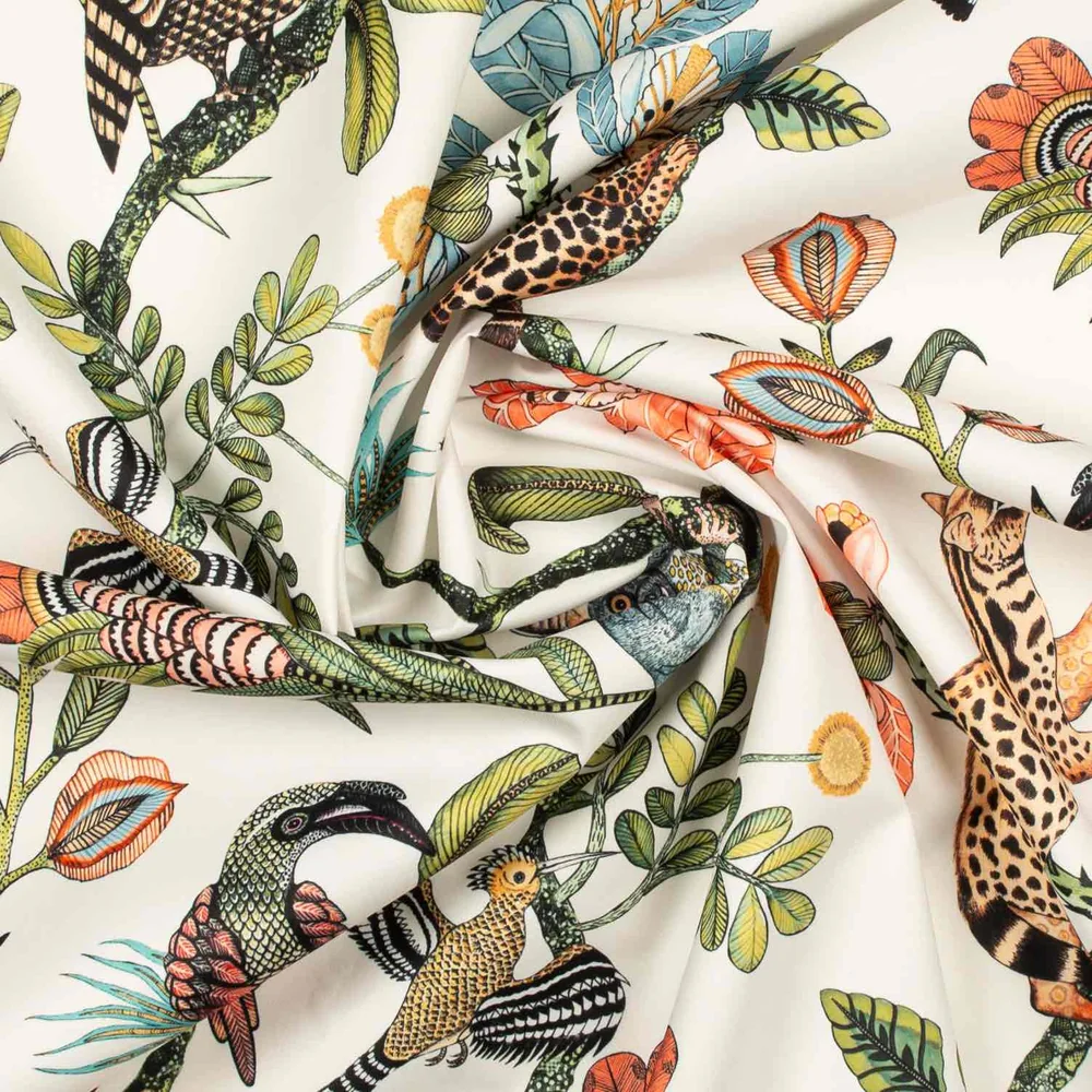Camp Critters Coral Outdoor Fabric - Image 2