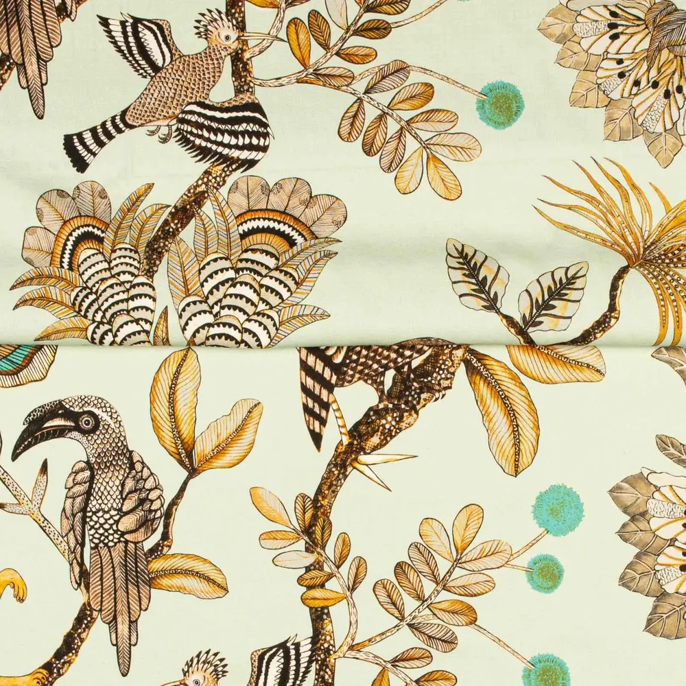 Camp Critters Mist Linen Fabric - Image 3