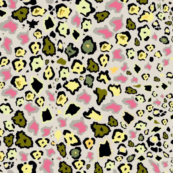 Leopard Lights Savannah Linen Fabric