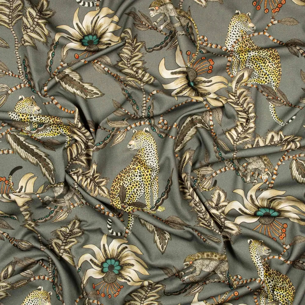 Monkey Bean Ash Linen Fabric - Image 4