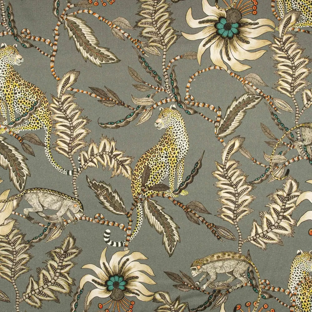 Monkey Bean Ash Linen Fabric