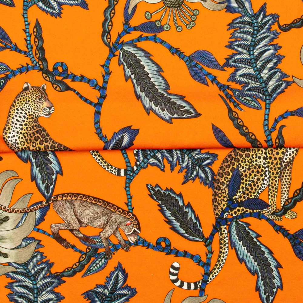 Monkey Bean Flame Velvet Fabric - Image 3