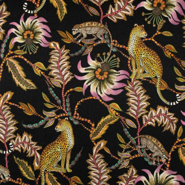 Monkey Bean Night Velvet Fabric