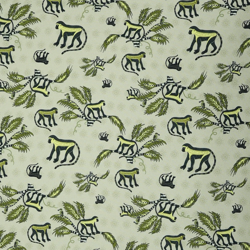 Monkey Palm Thick Weave Linen in Savannah - Image 2