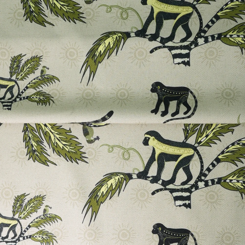 Monkey Palm Thick Weave Linen in Savannah - Image 4