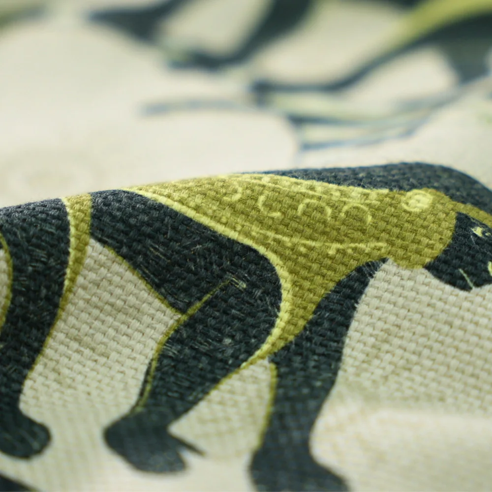 Monkey Palm Thick Weave Linen in Savannah - Image 6