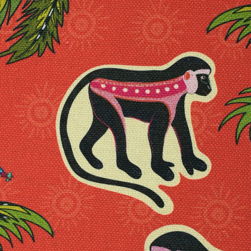 Monkey Palm Thick Weave Linen in Sunset - Image 3