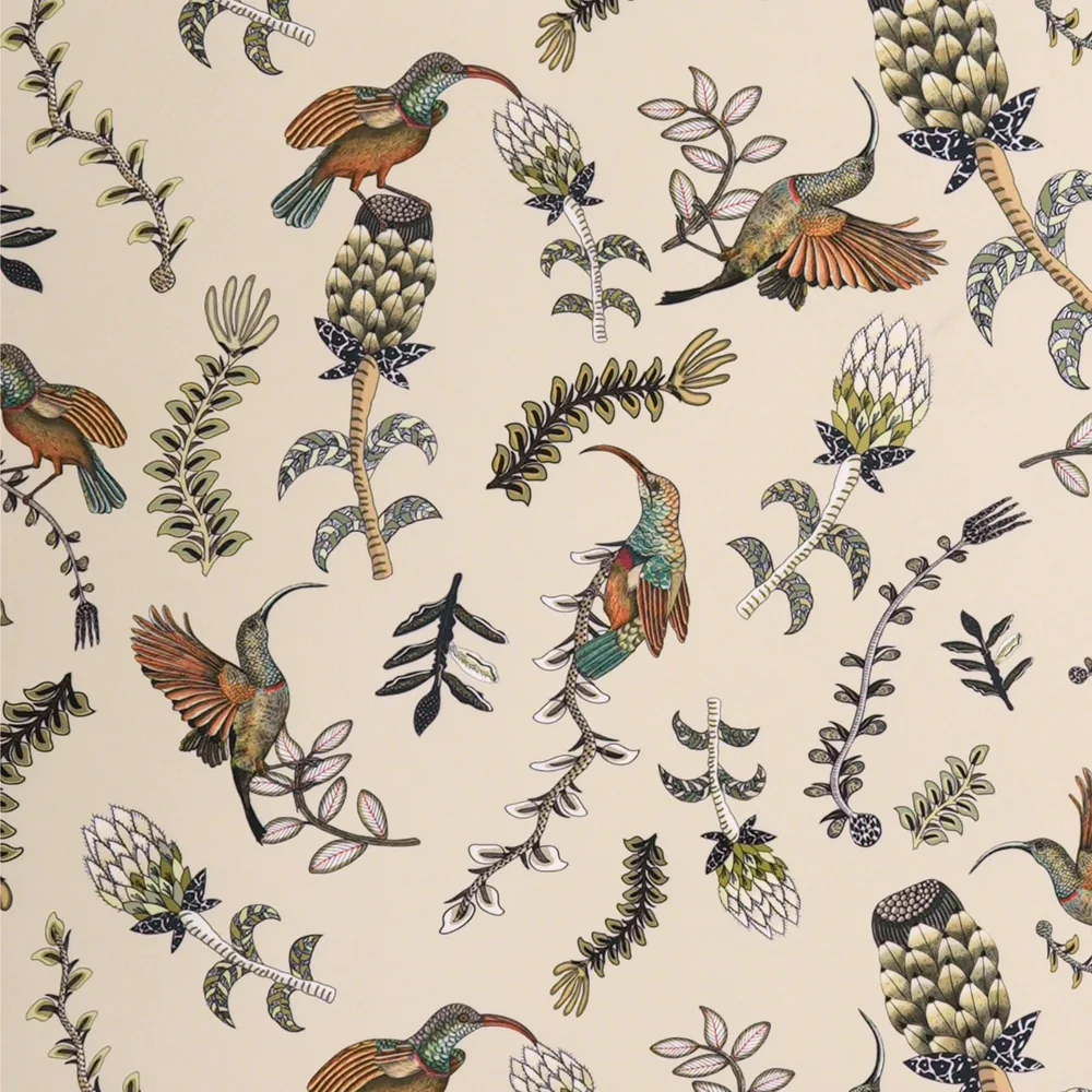 Protea Garden Stone Linen Fabric - Image 2