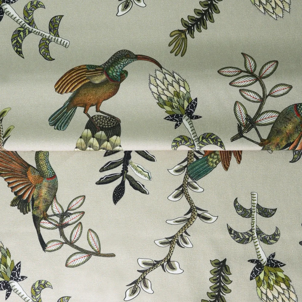 Protea Garden Stone Linen Fabric - Image 4