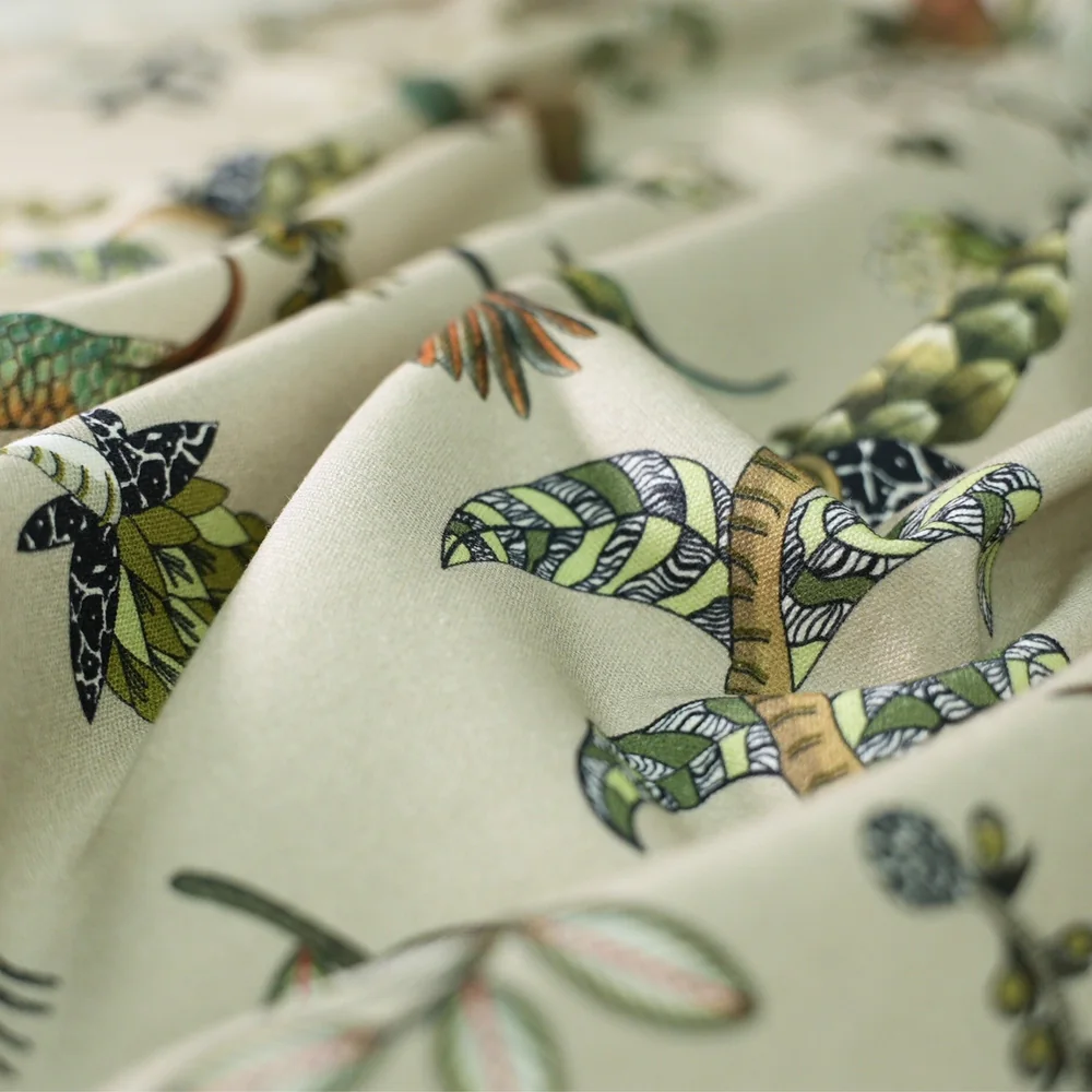 Protea Garden Stone Linen Fabric - Image 7