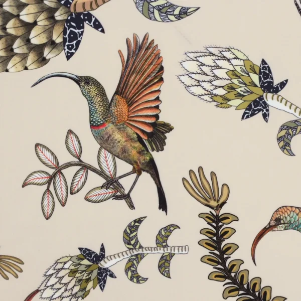 Protea Garden Stone Linen Fabric