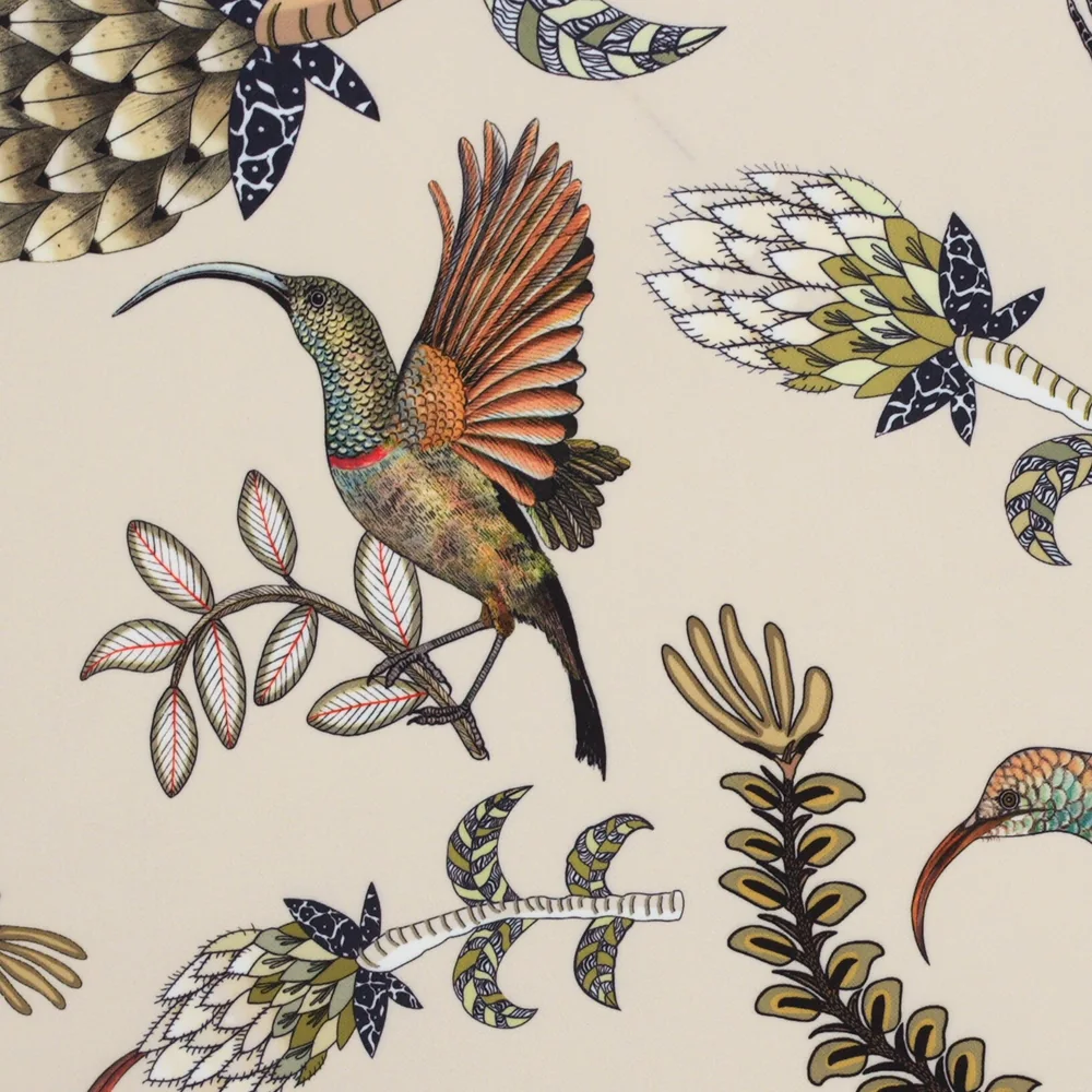 Protea Garden Stone Linen Fabric
