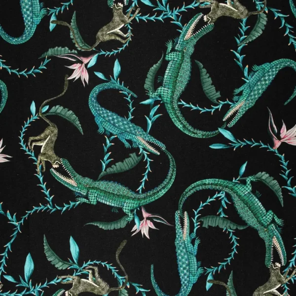 River Chase Moonlight Linen Fabric