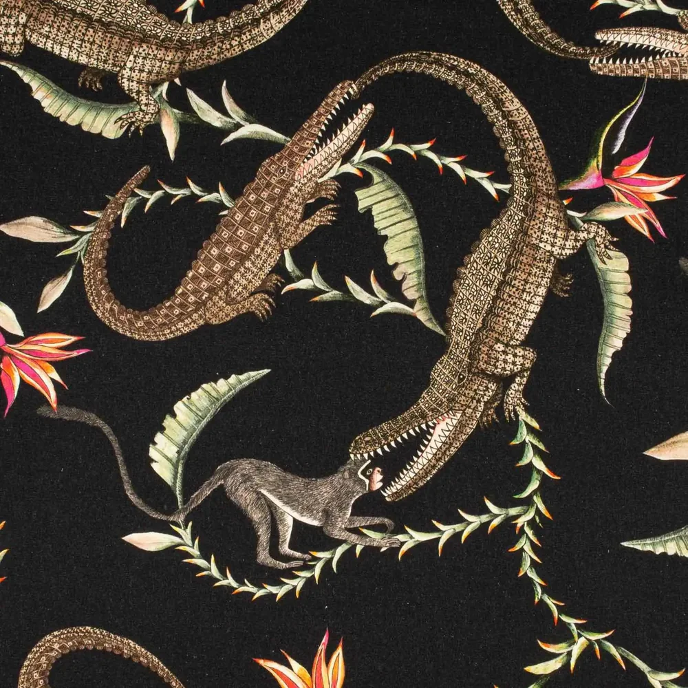 River Chase Night Linen Fabric - Image 5