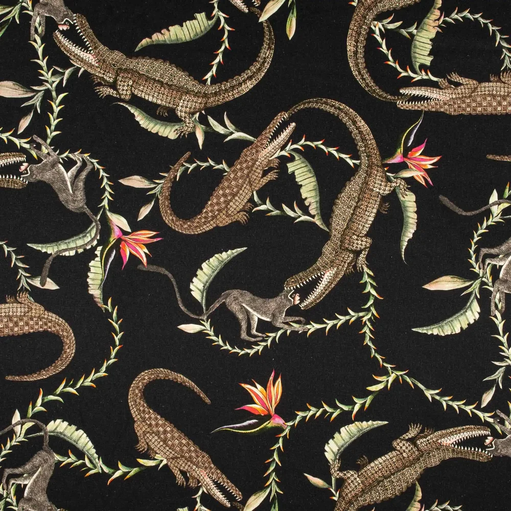 River Chase Night Linen Fabric