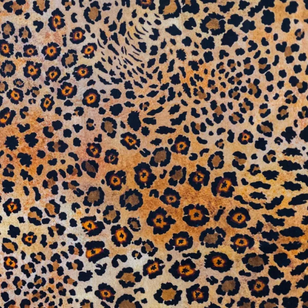 Safari Spot Gold Velvet Fabric