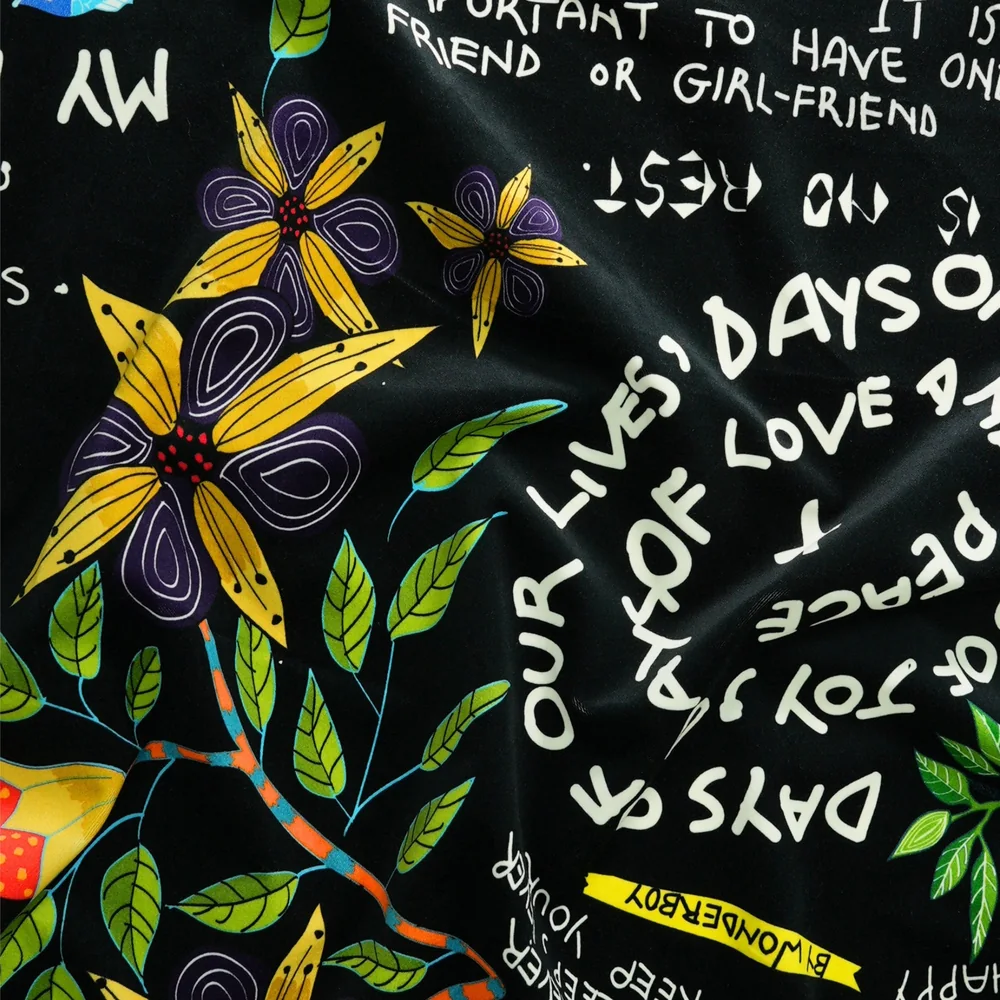 Wonderboy Wisdom Large Scale Night Velvet Fabric - Image 5