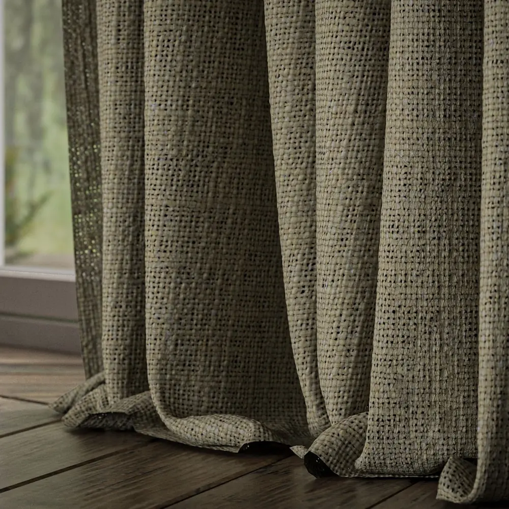 Bruges Bayleaf curtain detail by Warwick Fabrics