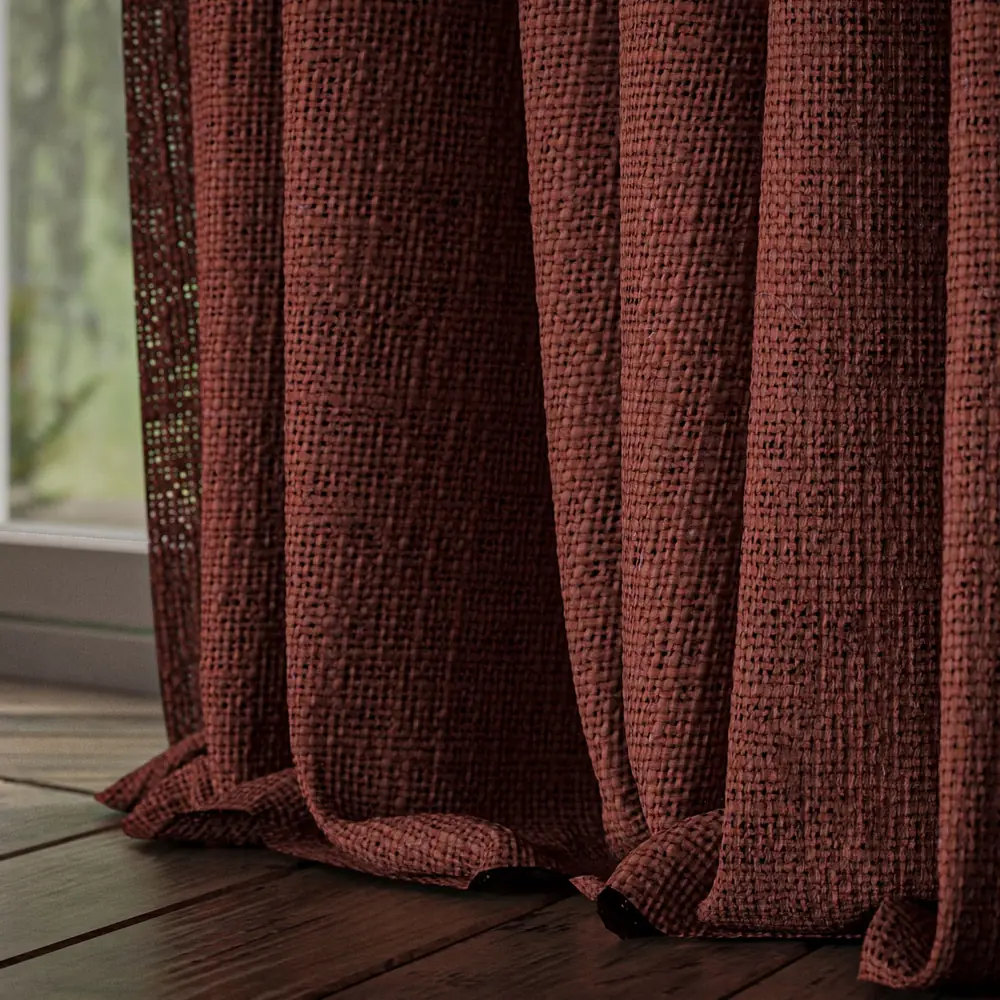 Bruges Brick curtain detail by Warwick Fabrics