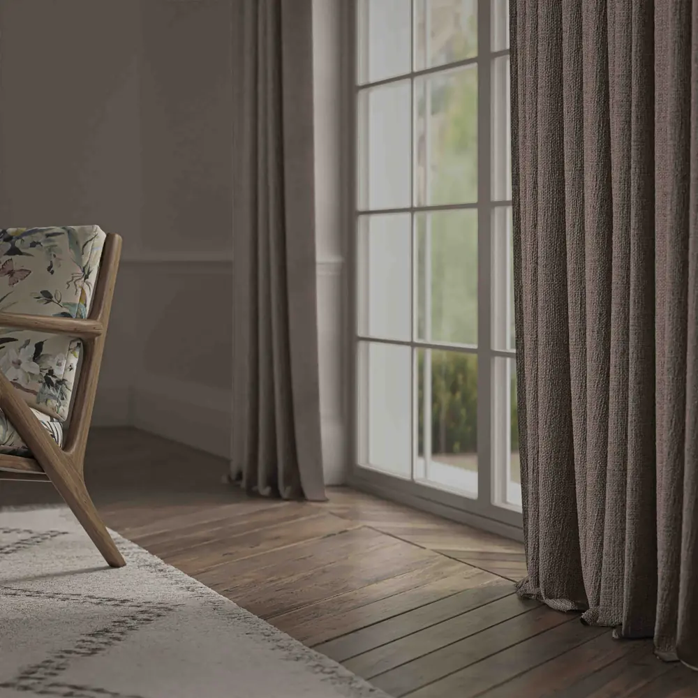 Bruges Flagstone curtain room setting by Warwick Fabrics