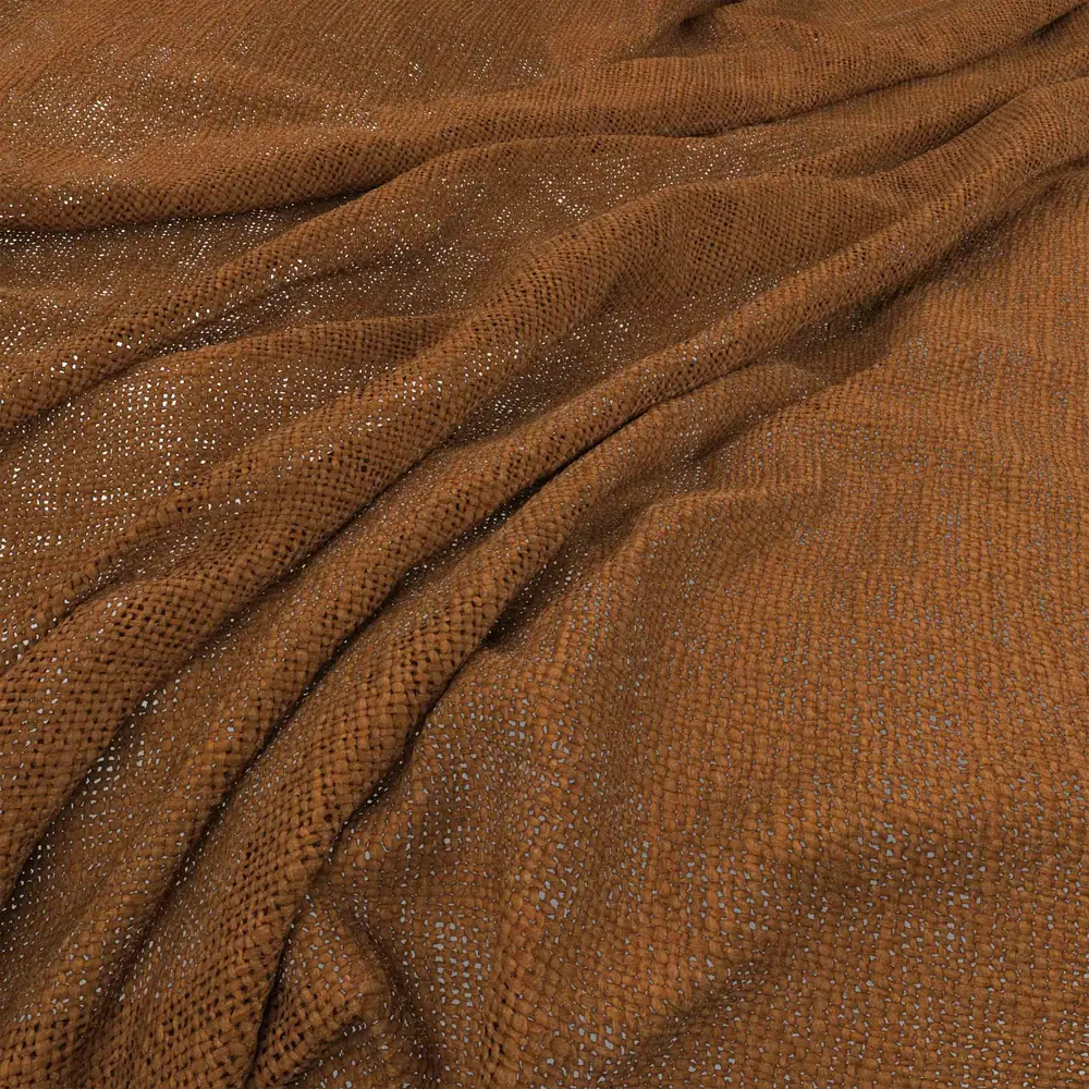 Bruges Henna draped fabric detail by Warwick Fabrics