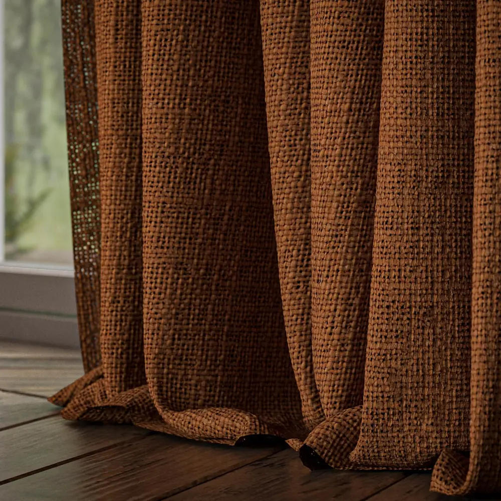 Bruges Henna curtain detail by Warwick Fabrics