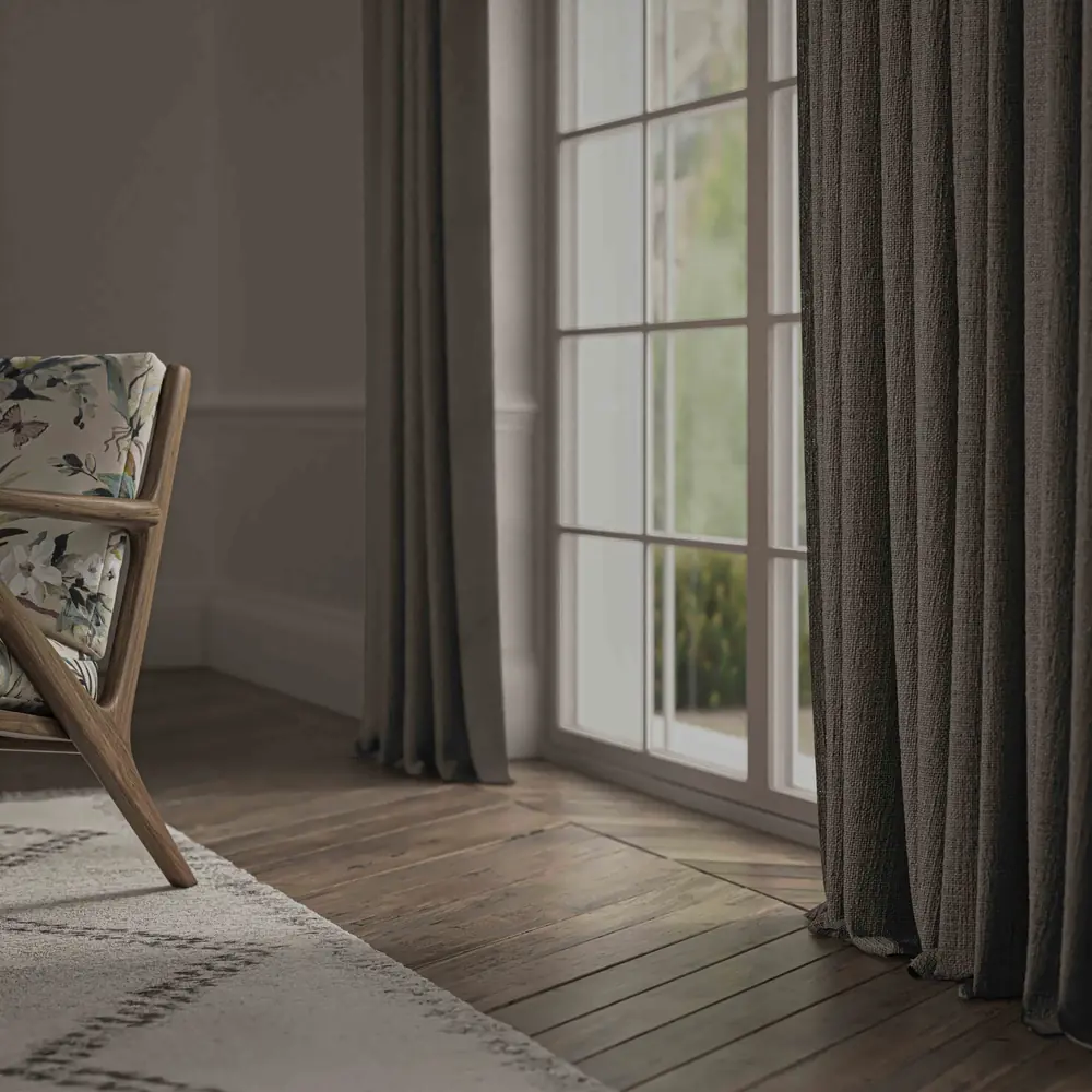 Bruges Magnet curtain room setting by Warwick Fabrics