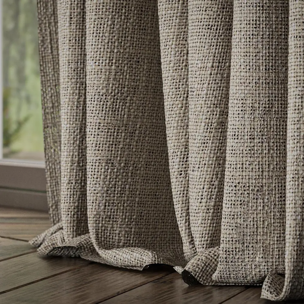 Bruges Natural curtain detail by Warwick Fabrics