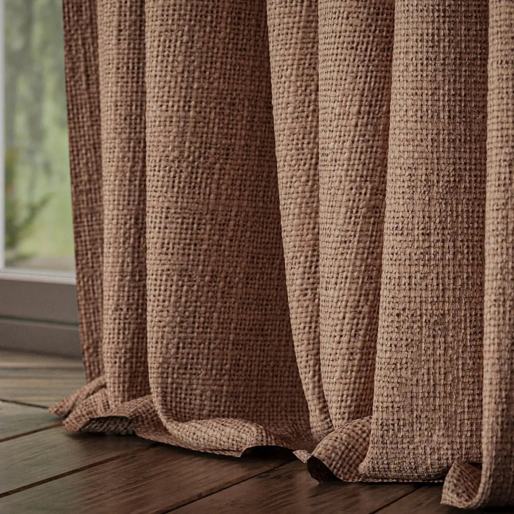 Bruges Nude curtain detail by Warwick Fabrics